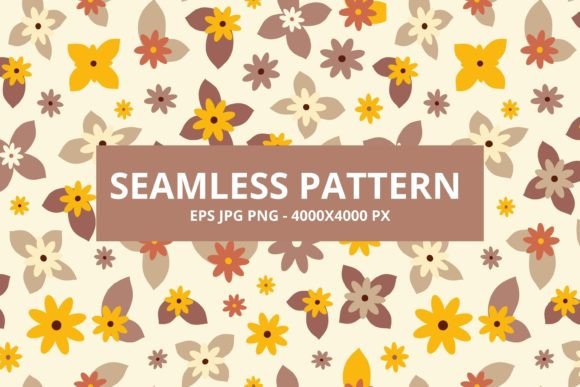 Download 60s Retro Flowers Pattern - Flowers Collection