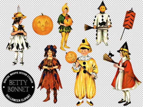 Download Betty Bonnet Vintage Halloween Clipart - Betty bonnet Collection