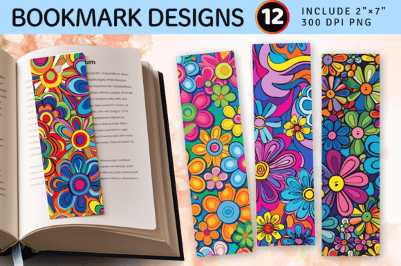 Download Rainbow Hippie Flowers PNG Bookmark Desi - Flowers Collection