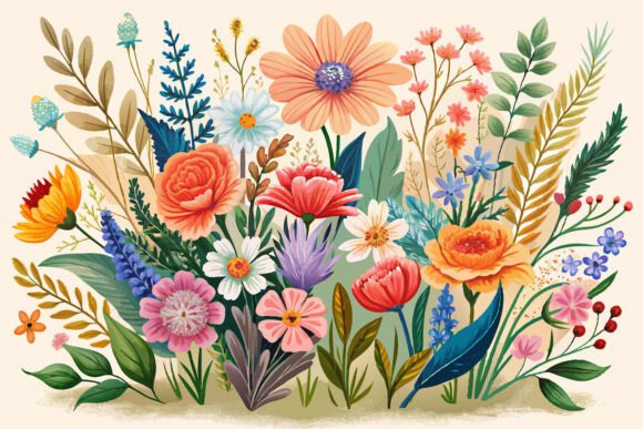 Download Boho Watercolor Wildflowers - Flowers Collection