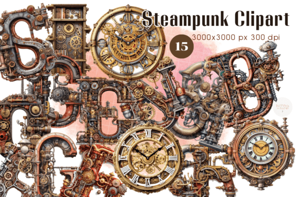 Download Victorian-Inspired Steampunk Clipart - Steampunk Collection