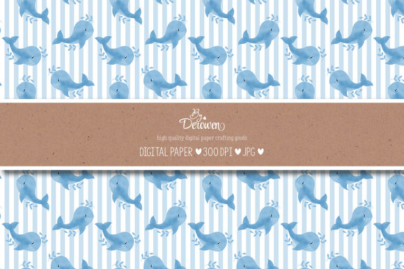 Download Digital Paper, Printable, Baby Whale 3 - Printable Collection
