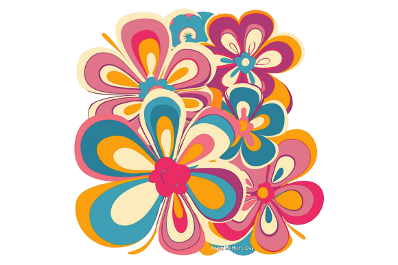 Download Hippie Flowers Background 60s Png - Flowers Collection