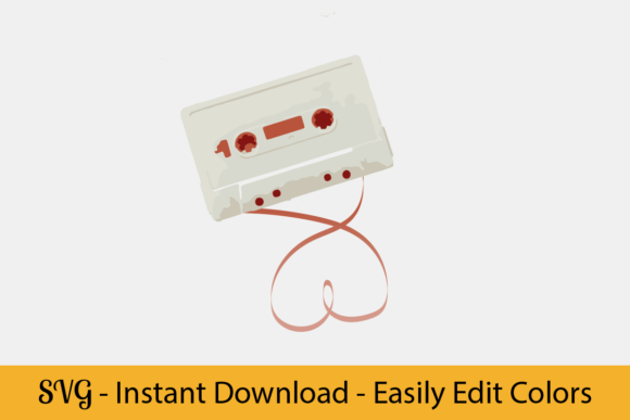 Download Retro Cassette Tape, Vintage Music, SVG - Premium Bundle