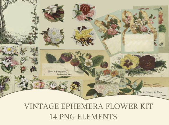 Download Junk Journal Vintage Ephemera Printable - Printable Collection