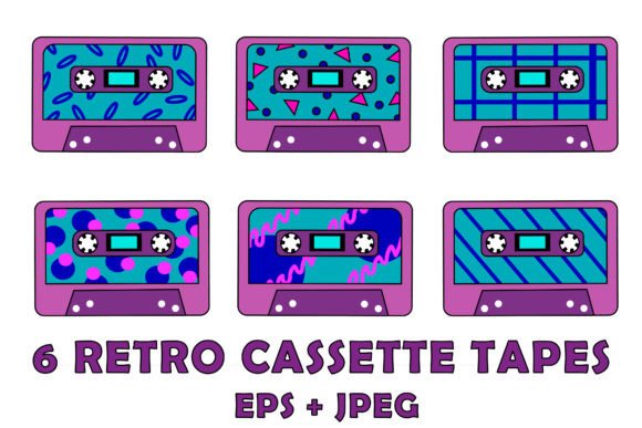 Download Retro Cassette Tapes Set - Retro cassette Collection