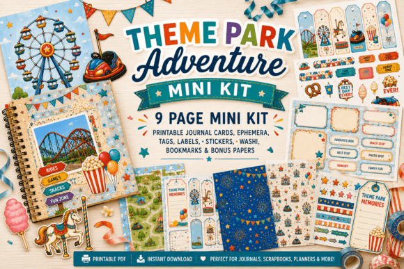 Download Theme Park Adventure Printable Mini Kit - Printable Collection