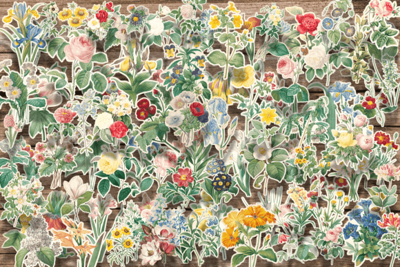 Download Vintage Fussy Cut Flowers - Flowers Collection