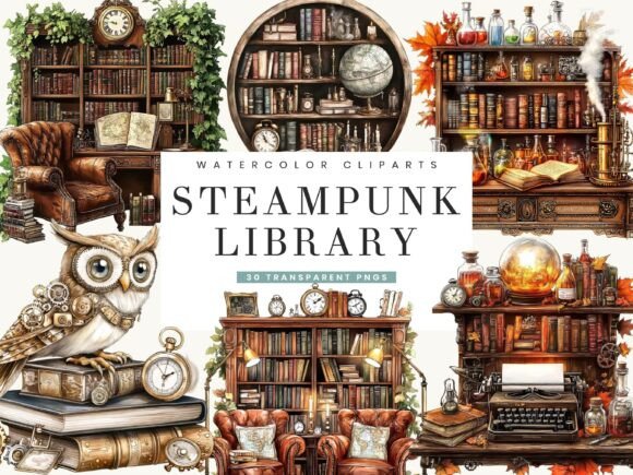 Download Vintage Steampunk Clipart Bundle - Steampunk Collection