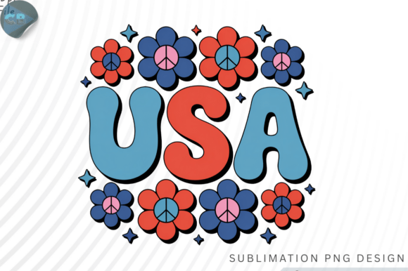 Download Retro USA Peace Flowers PNG - Flowers Collection