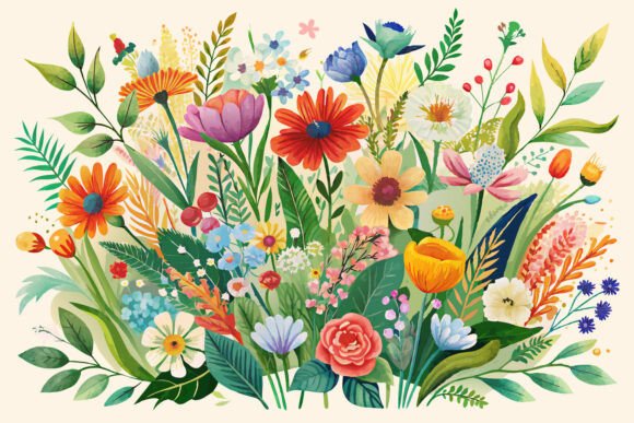 Download Boho Watercolor Wildflowers - Flowers Collection