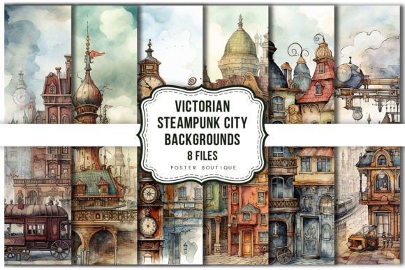 Download Victorian Steampunk City Backgrounds - Steampunk Collection