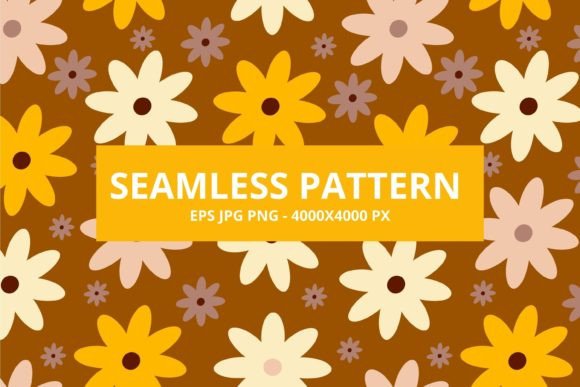 Download Retro Flowers Pattern 60s - Flowers Collection