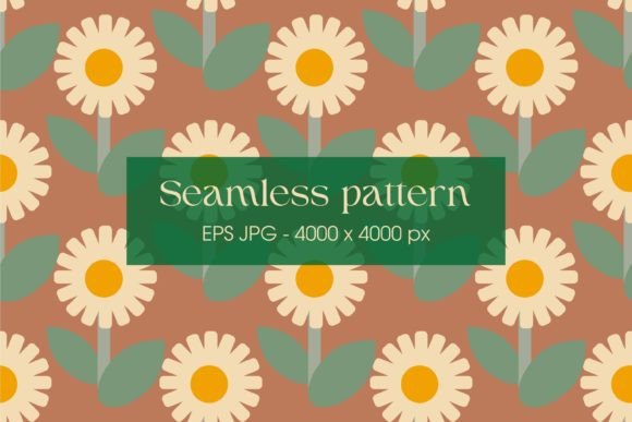 Download Vintage Pattern with Flowers in 60s - Flowers Collection