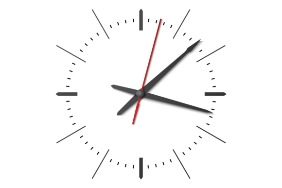 Download A Clock with a Red and Black Face Showin - Red and black Collection