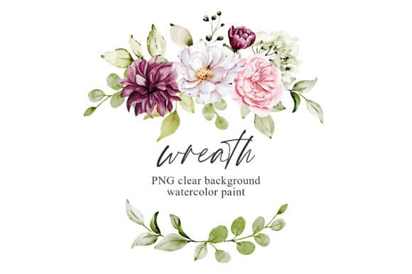 Download Wreath, Pink, White Watercolor Flowers - Flowers Collection