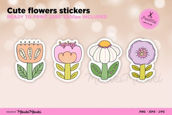 Download Cute Flowers Stickers - Flowers Collection